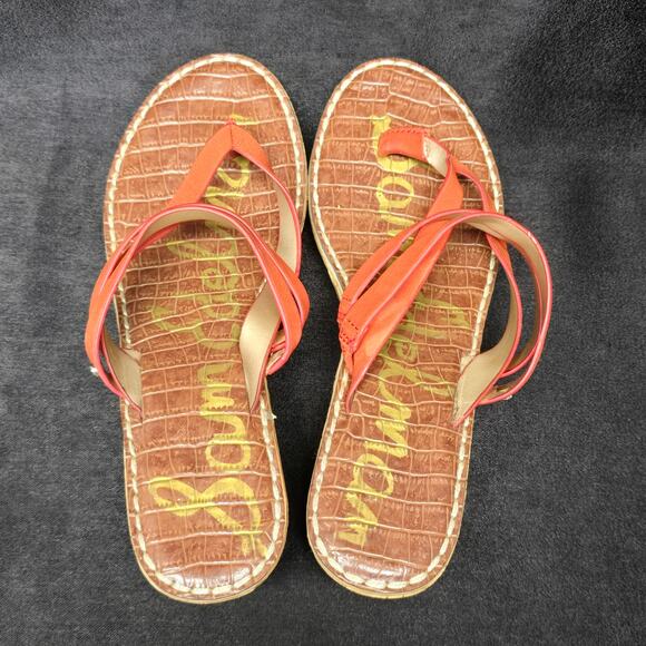 Sam Edelman Rasha Cork Wedge Slip On Thong Sandals - Picture 4 of 9